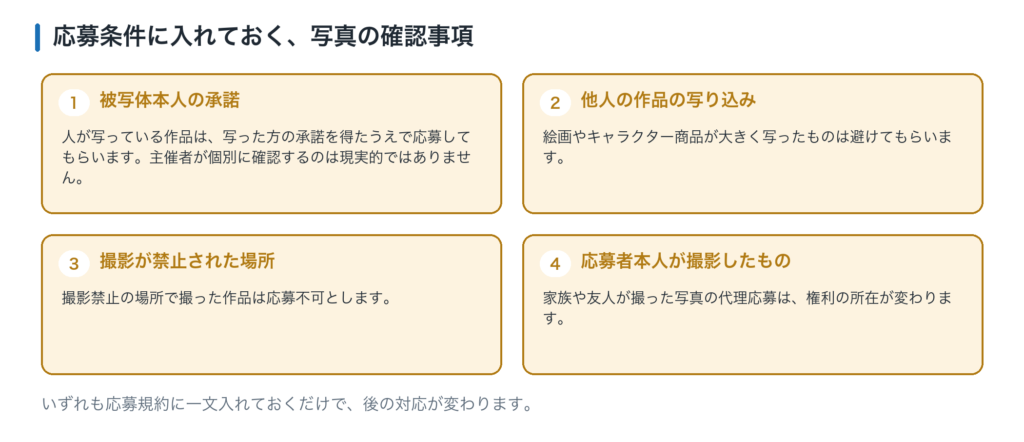 人物が写った写真の注意点。被写体本人の許諾、他人の作品の写り込み、場所の撮影ルール