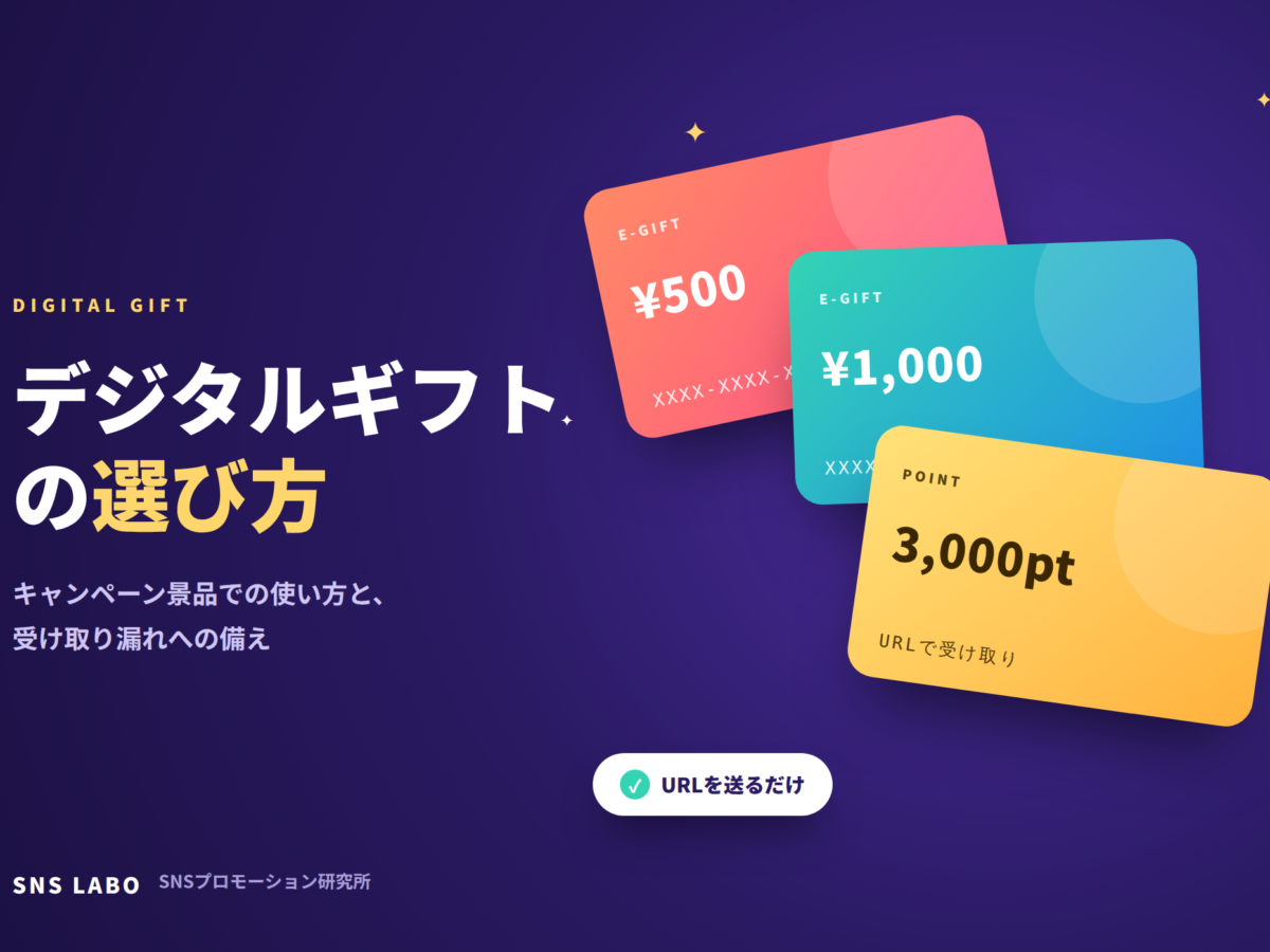 デジタルギフトの選び方 キャンペーン景品での使い方