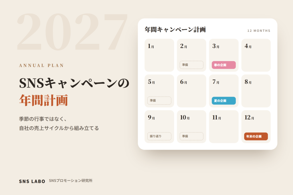 SNSキャンペーンの年間計画 季節ごとの企画の立て方